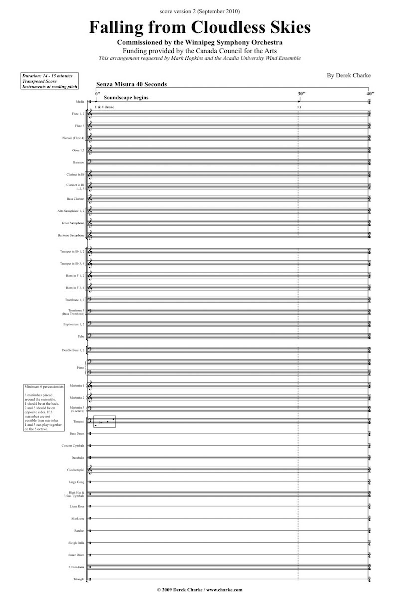 derek charke falling from cloudless skies wind ensemble